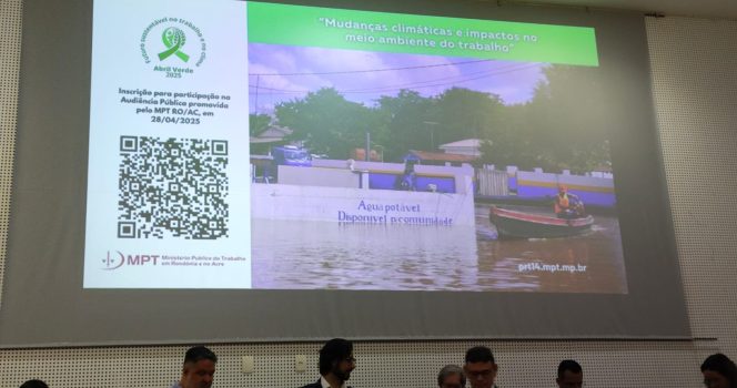Presidente do Sinpospetroron participa de audiência pública sobre mudanças climáticas